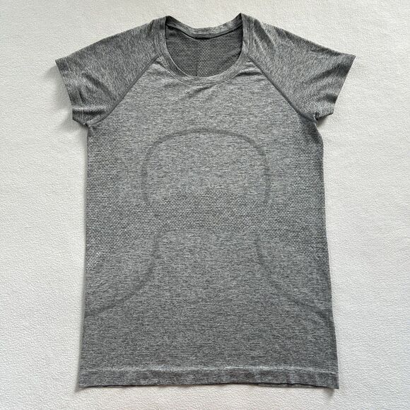 Lululemon Women Gray Swiftly Tech 2.0 Short Sleeve SS Crew Seamless Shirt Top 10 - Picture 1 of 6